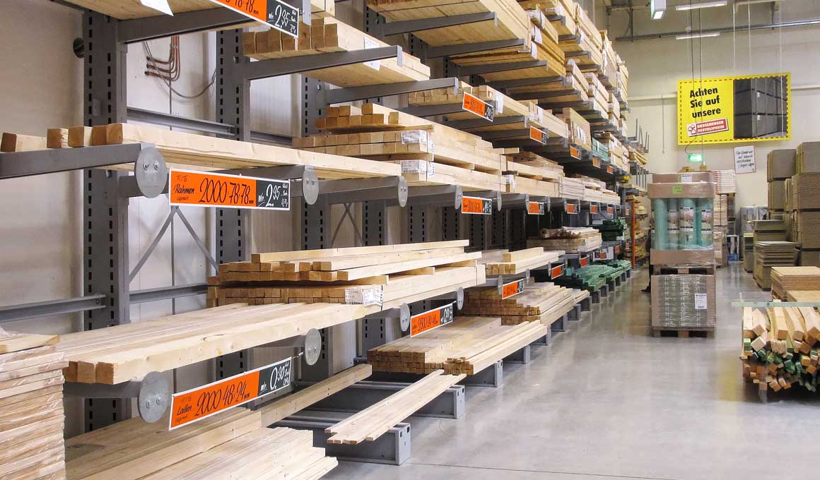 SF3 cantilever rack wood storage