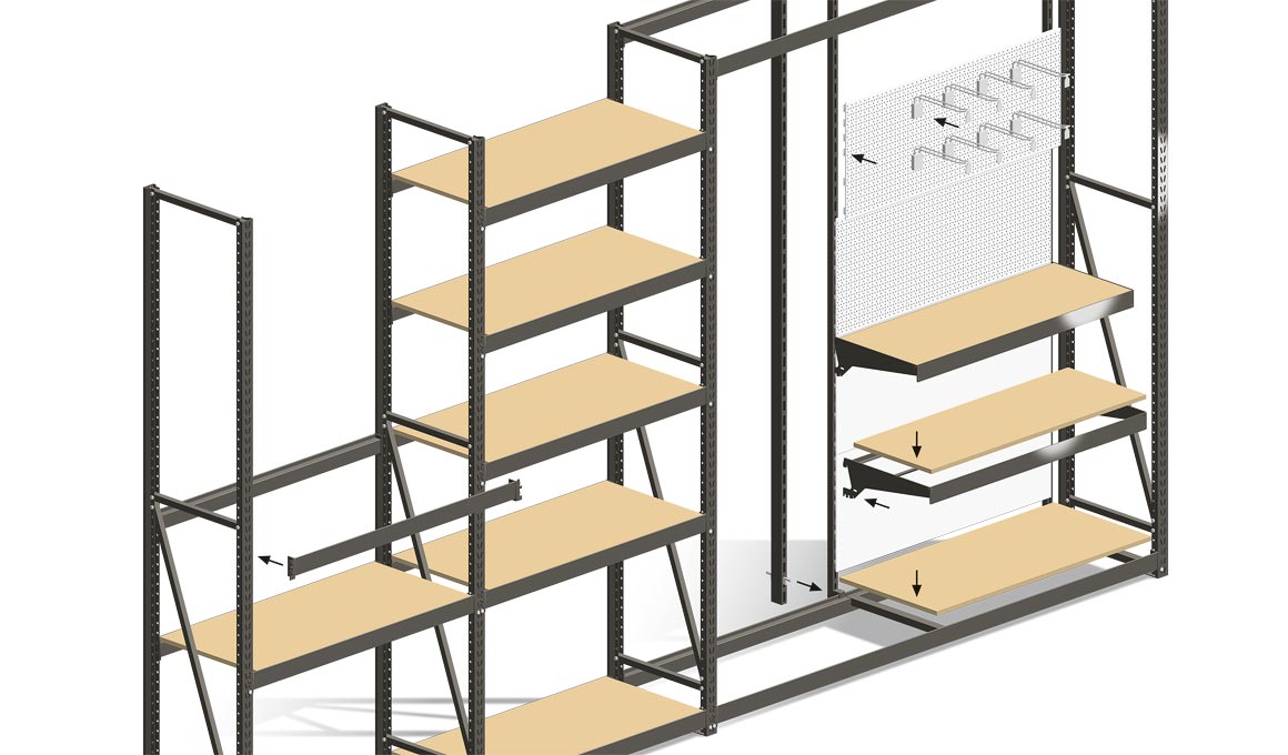 LPR wide span shelf assembly